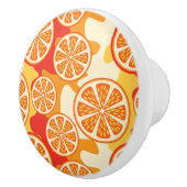 Retro Orange Citrus Muster Keramikknauf (Rechts)