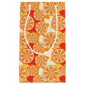 Retro Orange Citrus Muster Kleine Geschenktüte (Vorderseite)