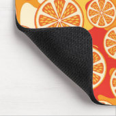 Retro Orange Citrus Muster Mousepad (Ecke)