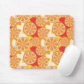 Retro Orange Citrus Muster Mousepad (Mit Mouse)