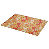 Retro Orange Citrus Muster Schneidebrett (Ecke)