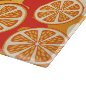 Retro Orange Citrus Muster Schneidebrett (Ecke)