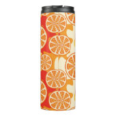 Retro Orange Citrus Muster Thermosbecher (Rückseite)