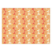 Retro Orange Citrus Muster Tischdecke (Vorderseite (Horizontal))