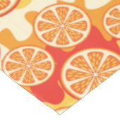 Retro Orange Citrus Muster Tischdecke (Schrägansicht)