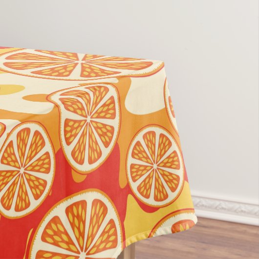 Retro Orange Citrus Muster Tischdecke (Beispiel)