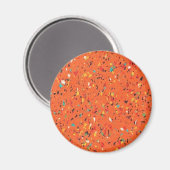 Retro Orange Confetti speckled Magnet (Vorderseite/Rückseite)