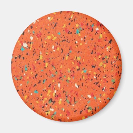 Retro Orange Confetti speckled Magnet (Vorne)