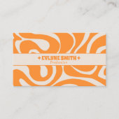 Retro Orange Cream 70s Boho Groovy Funky Trendy Visitenkarte (Vorderseite)