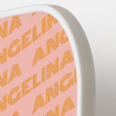 Retro Orange Custom Name Pickleball-Schläger 70er Pickleball Schläger (Linke Seite)