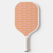 Retro Orange Custom Name Pickleball-Schläger 70er Pickleball Schläger (Rückseite)