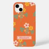 Retro Orange Daisy Bouquet Case-Mate iPhone Hülle (Rückseite)