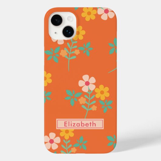 Retro Orange Daisy Bouquet Case-Mate iPhone Hülle (Rückseite)