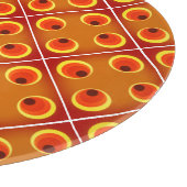 Retro-Orange der 1970er Jahre, personalisierter Te Schneidebrett (Ecke)