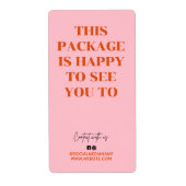 Retro orange Dieses Paket freut sich, Sie zu sehen (Vorne)