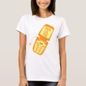 Retro Orange Dreh Phone T - Shirt (Vorderseite)