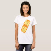 Retro Orange Dreh Phone T - Shirt (Vorne ganz)