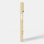 Retro Orange Floral Muster Case-Mate iPhone Hülle (Rückseite / Rechts)