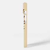 Retro Orange Floral Muster Case-Mate iPhone Hülle (Rückseite / Links)