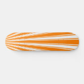 Retro Orange Funky Sun Rays Hintergrund Skateboard (Horizontal)