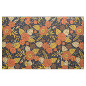 Retro Orange, Gelb & Marineblume  Stoff (Fat Quarter (45,7 x 55,9 cm))