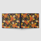 Retro Orange, Gelb und Navy Gästebuch (Voll)