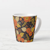 Retro Orange, Gelb und Navy Milchtasse (Rechte Ecke)