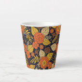Retro Orange, Gelb und Navy Milchtasse (Vorderseite)