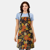 Retro Orange, Gelb und Navy  Schürze (Getragen)