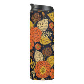 Retro Orange, Gelb und Navy  Thermosbecher (Nach rechts gedreht)