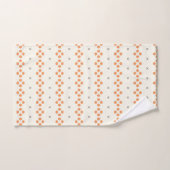 Retro Orange Geometric Dot Pattern Badhandtuch Set (Handtuch)