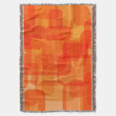 Retro Orange Geometric Muster Mitte Jahrhundert Mo Decke (Vorderseite Vertikal)