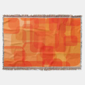 Retro Orange Geometric Muster Mitte Jahrhundert Mo Decke (Vorderseite)