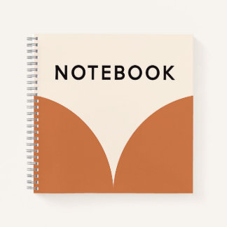 Retro Orange Geometric Notebook Notizblock
