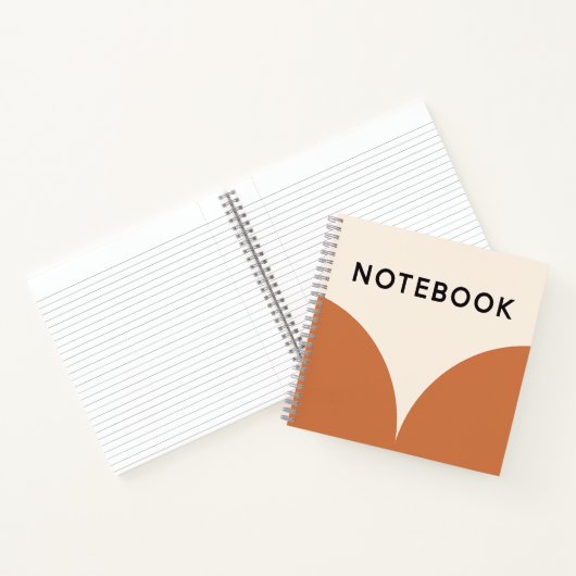 Retro Orange Geometric Notebook Notizblock (Innenseite)