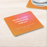Retro Orange Gradient Bat Mitzvah Custom Vielen Da Rechteckiger Pappuntersetzer<br><div class="desc">Retro Orange rosa Gradient Einzigartiges Bat Mitzvah Custom Vielen Dank Paper Untersetzer</div>