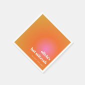 Retro Orange Gradient Unique Bat Mitzvah Custom Serviette (Ecke)