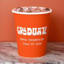 Retro Orange Graduate Class of 2024