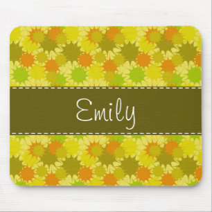 Retro Orange & Green Mousepad