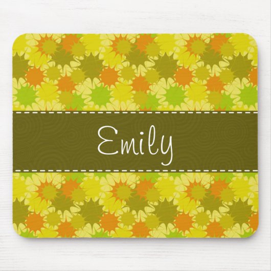 Retro Orange & Green Mousepad (Vorne)