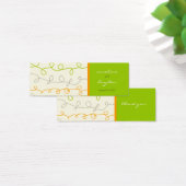 Retro Orange Green Scribbles Gastgeschenk Hochzeit (Schreibtisch)
