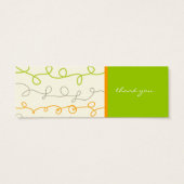 Retro Orange Green Scribbles Gastgeschenk Hochzeit (Rückseite)