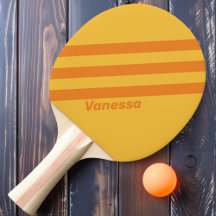Retro Orange Groove Drei Streifen mit Namen