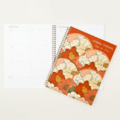 Retro Orange Groove Floral Large Planner Planer (Anzeige)