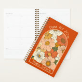 Retro Orange Groove Floral Small Planner Planer (Anzeige)