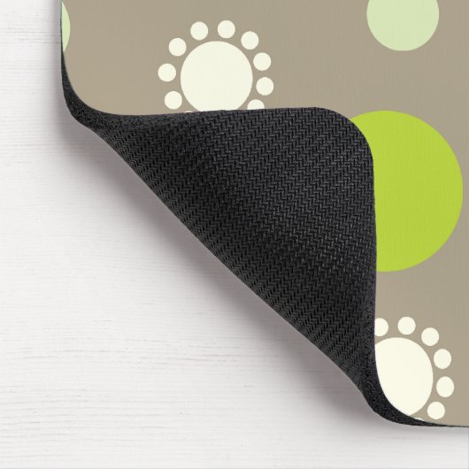 Retro orange grüne Punkt-Muster-Gewohnheit Mousepad (Ecke)