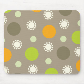 Retro orange grüne Punkt-Muster-Gewohnheit Mousepad