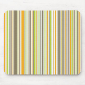 Retro orange grüne Streifen Mousepad Browns