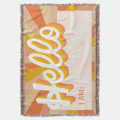 Retro Orange, Hallo ich bin  Decke (Vorderseite Vertikal)