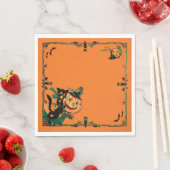 Retro Orange Halloween  Serviette (Beispiel)